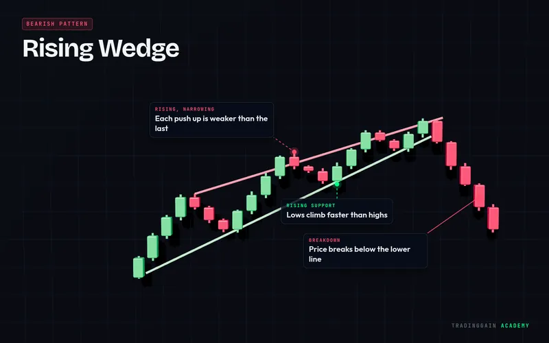 Rising Wedge pattern in 3D