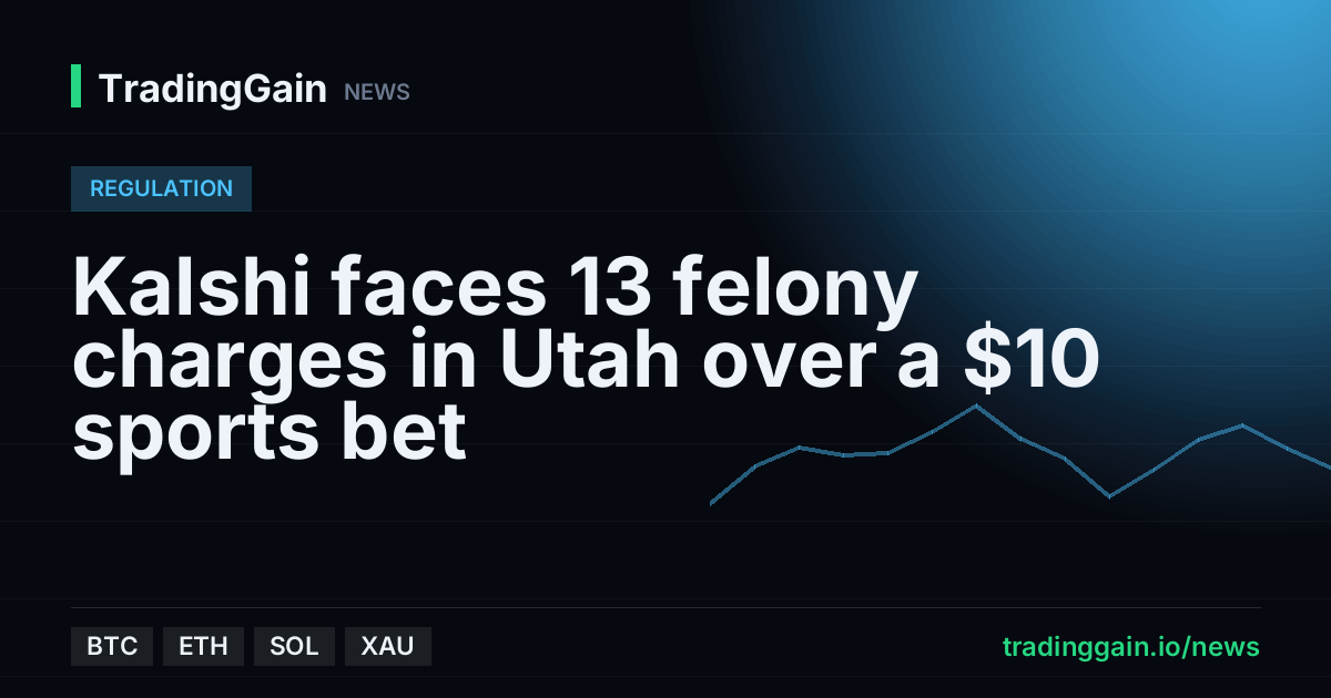 Kalshi faces 13 felony charges in Utah over a $10 sports bet