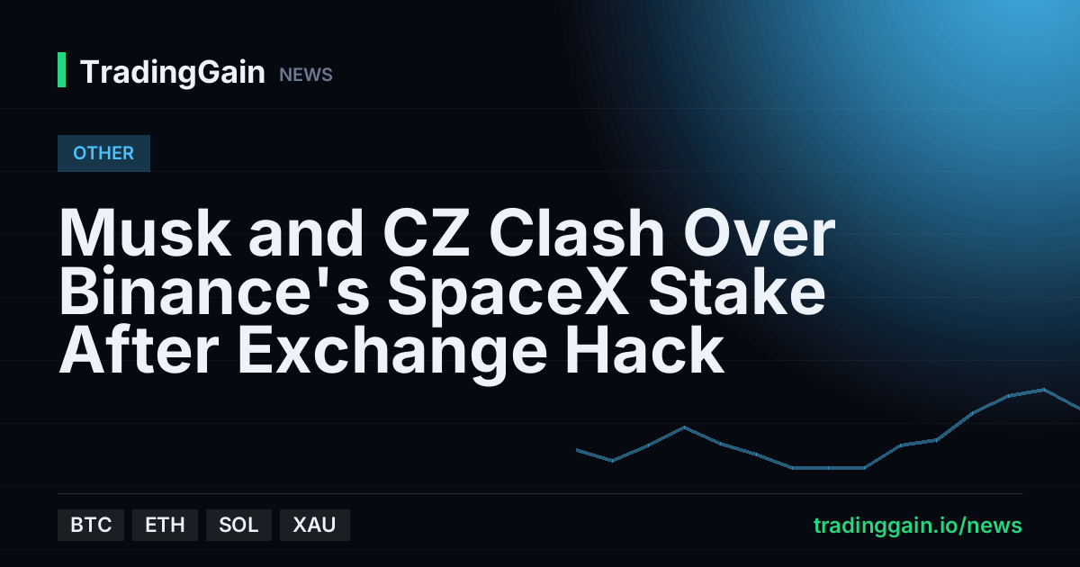 Musk and CZ Clash Over Binance's SpaceX Stake After Exchange Hack