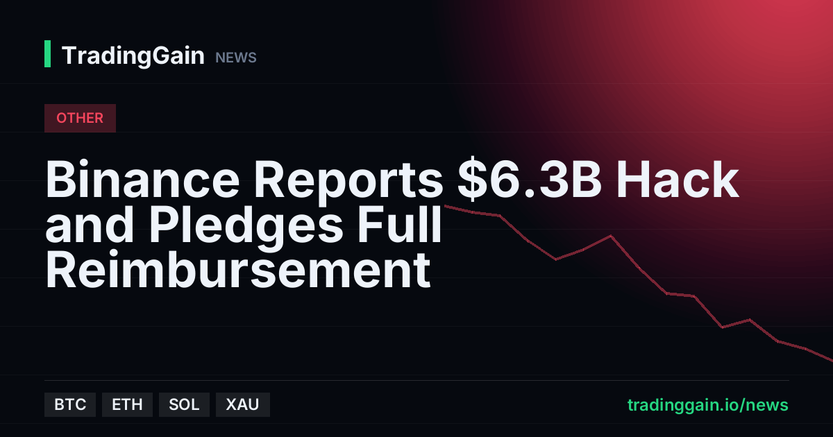 Binance Reports $6.3B Hack and Pledges Full Reimbursement