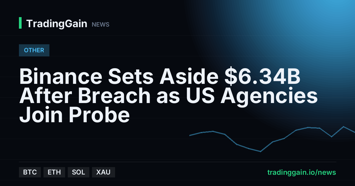 Binance Sets Aside $6.34B After Breach as US Agencies Join Probe