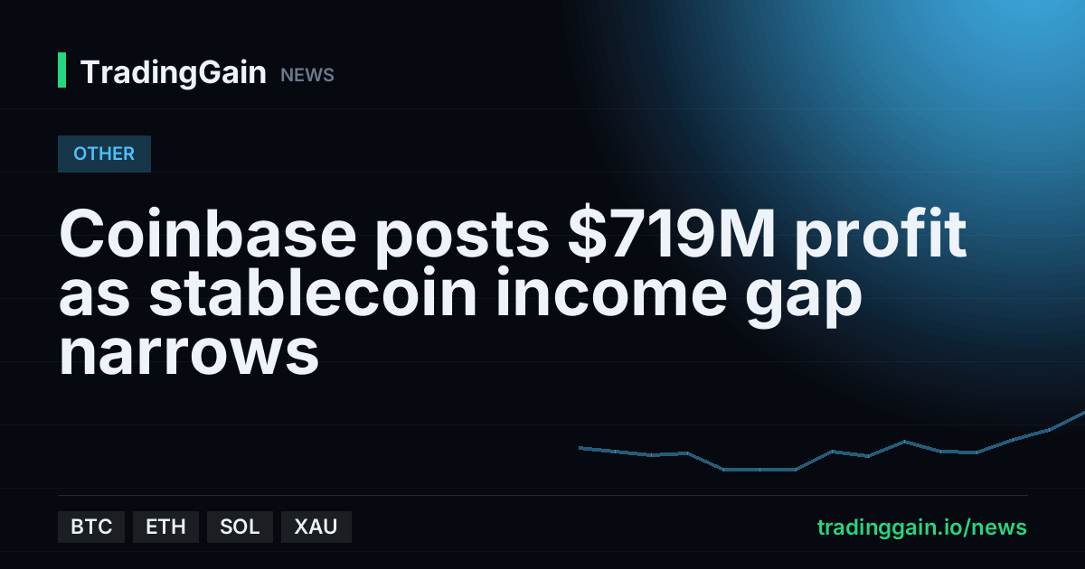 Coinbase posts $719M profit as stablecoin income gap narrows
