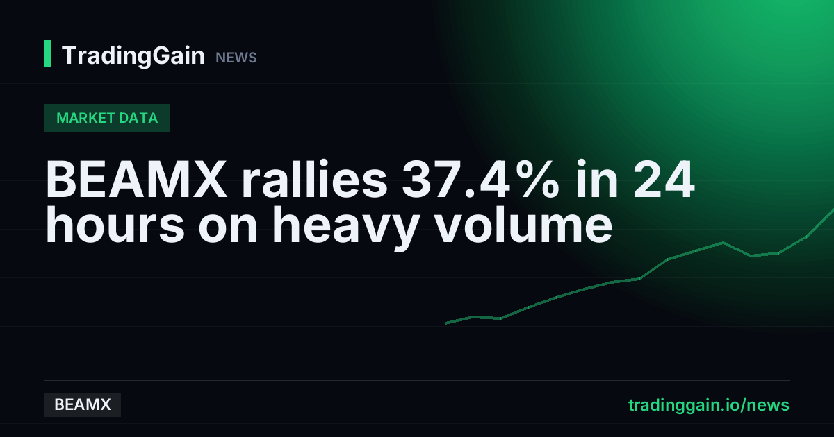 BEAMX rallies 37.4% in 24 hours on heavy volume