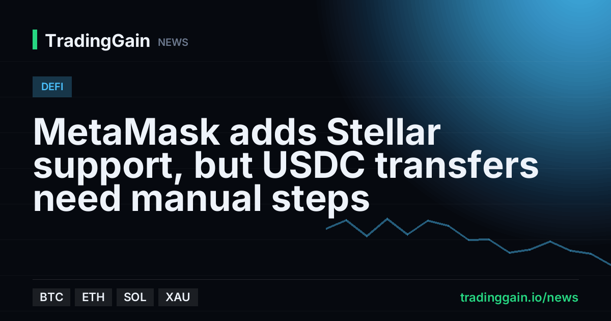 MetaMask adds Stellar support, but USDC transfers need manual steps