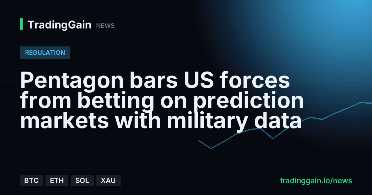 Pentagon bars US forces from betting on prediction markets with military data