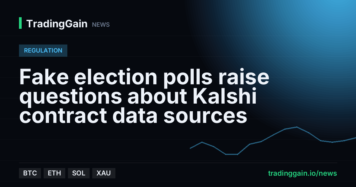 Fake election polls raise questions about Kalshi contract data sources