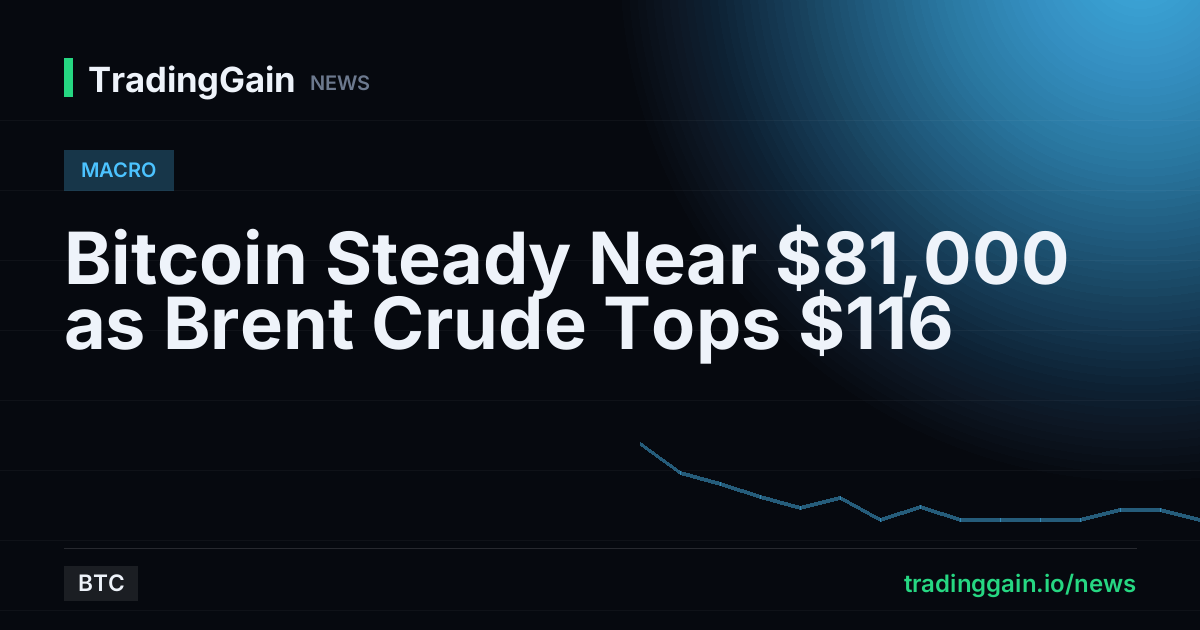 Bitcoin Steady Near $81,000 as Brent Crude Tops $116