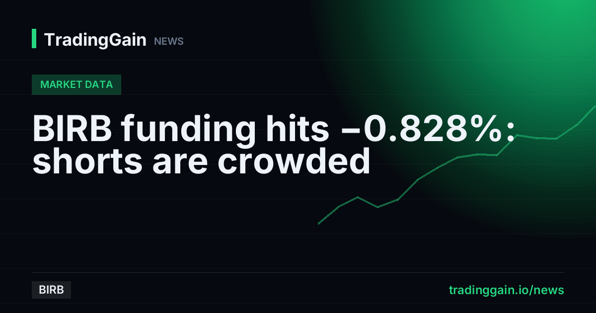 BIRB funding hits −0.828%: shorts are crowded