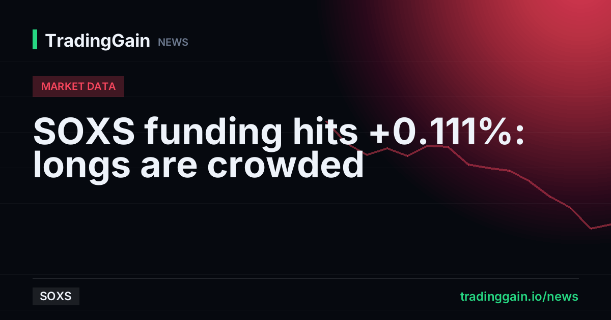 SOXS funding hits +0.111%: longs are crowded