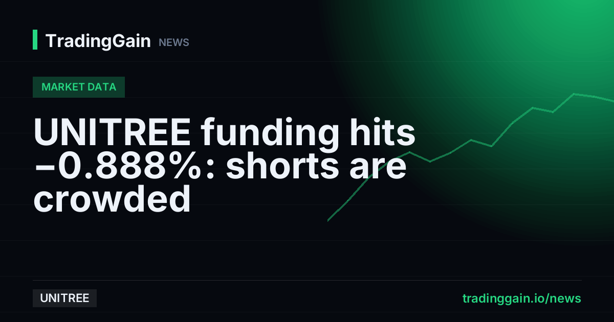 UNITREE funding hits −0.888%: shorts are crowded