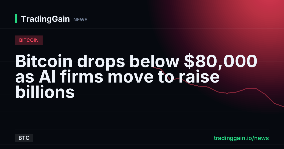 Bitcoin drops below $80,000 as AI firms move to raise billions
