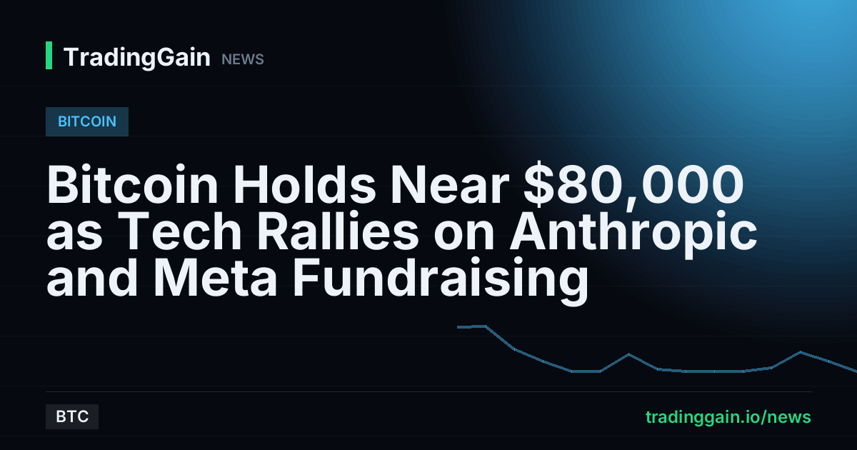 Bitcoin Holds Near $80,000 as Tech Rallies on Anthropic and Meta Fundraising