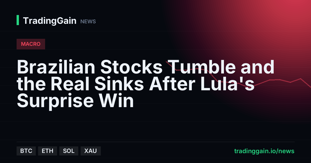Brazilian Stocks Tumble and the Real Sinks After Lula's Surprise Win