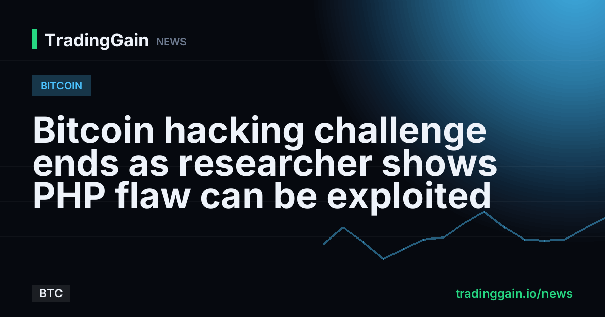 Bitcoin hacking challenge ends as researcher shows PHP flaw can be exploited