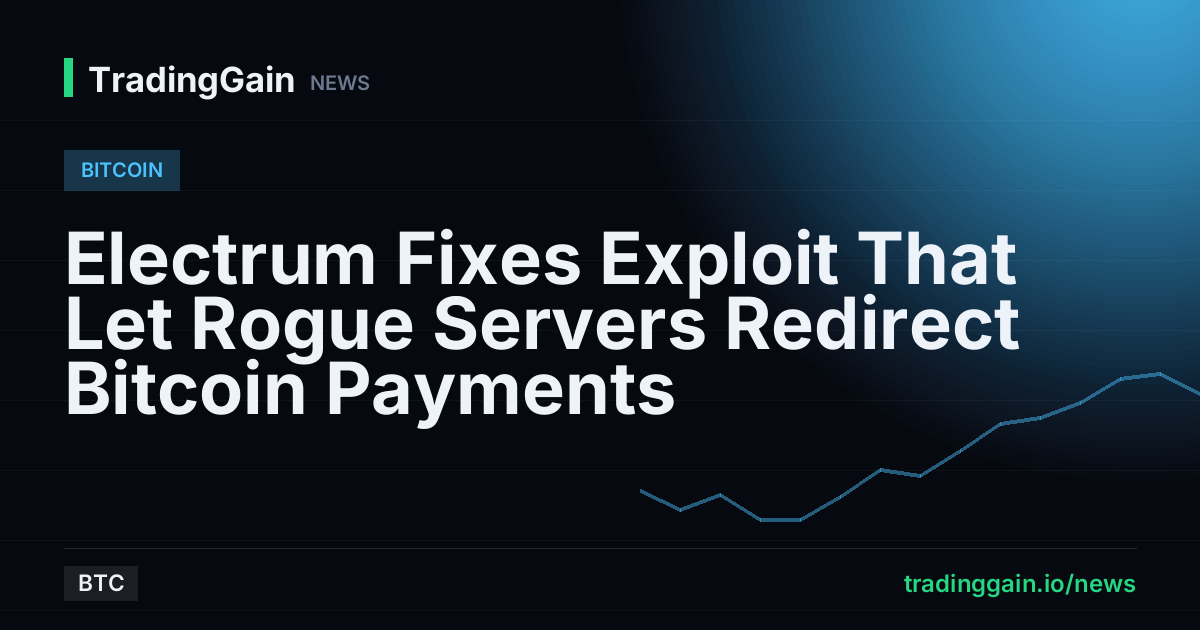 Electrum Fixes Exploit That Let Rogue Servers Redirect Bitcoin Payments