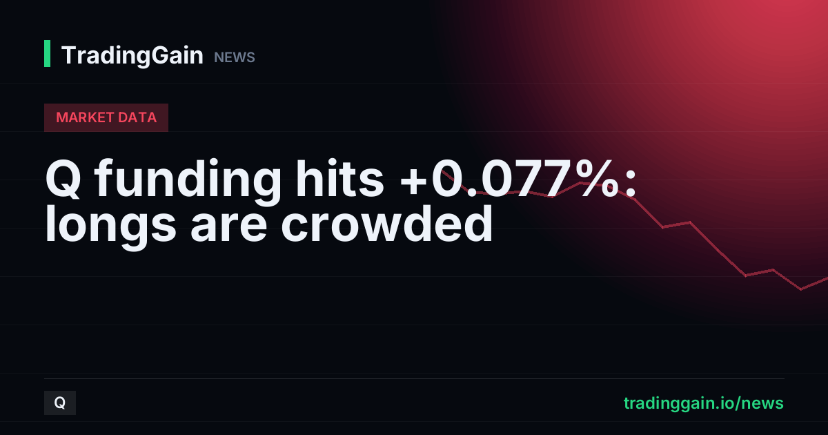 Q funding hits +0.077%: longs are crowded