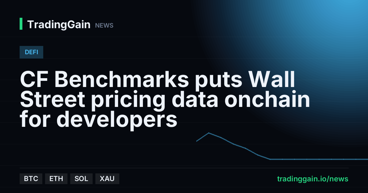CF Benchmarks puts Wall Street pricing data onchain for developers