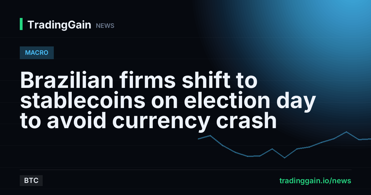 Brazilian firms shift to stablecoins on election day to avoid currency crash