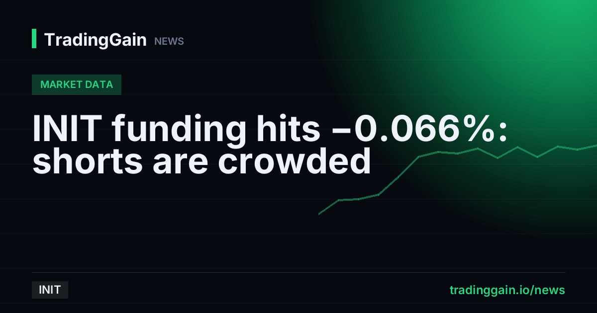 INIT funding hits −0.066%: shorts are crowded