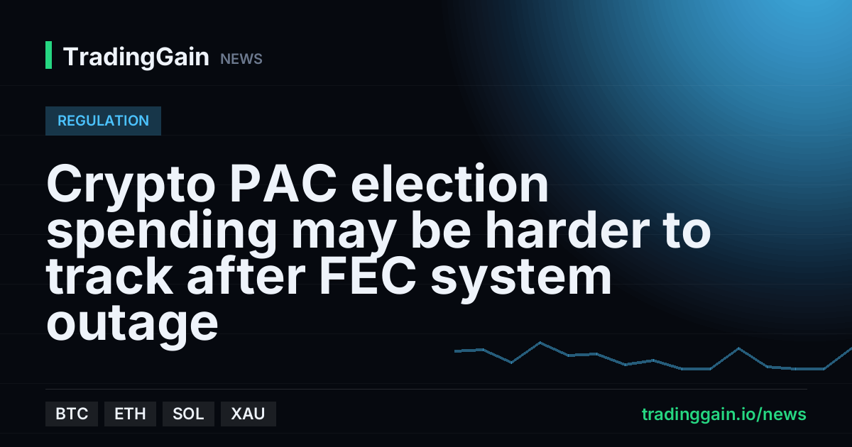 Crypto PAC election spending may be harder to track after FEC system outage