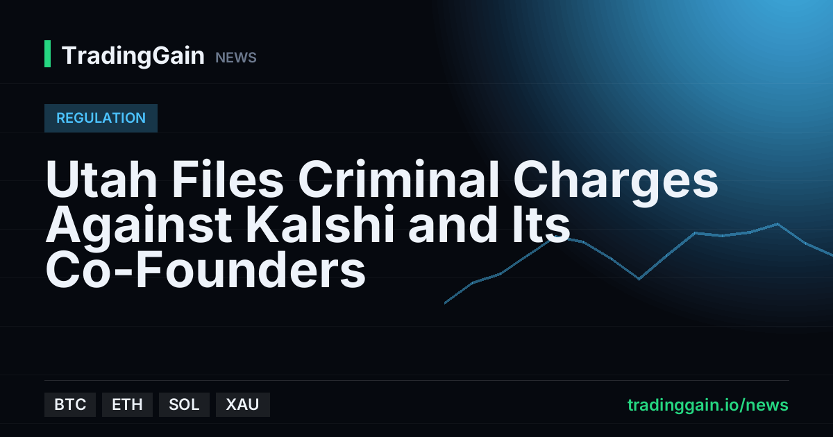 Utah Files Criminal Charges Against Kalshi and Its Co-Founders
