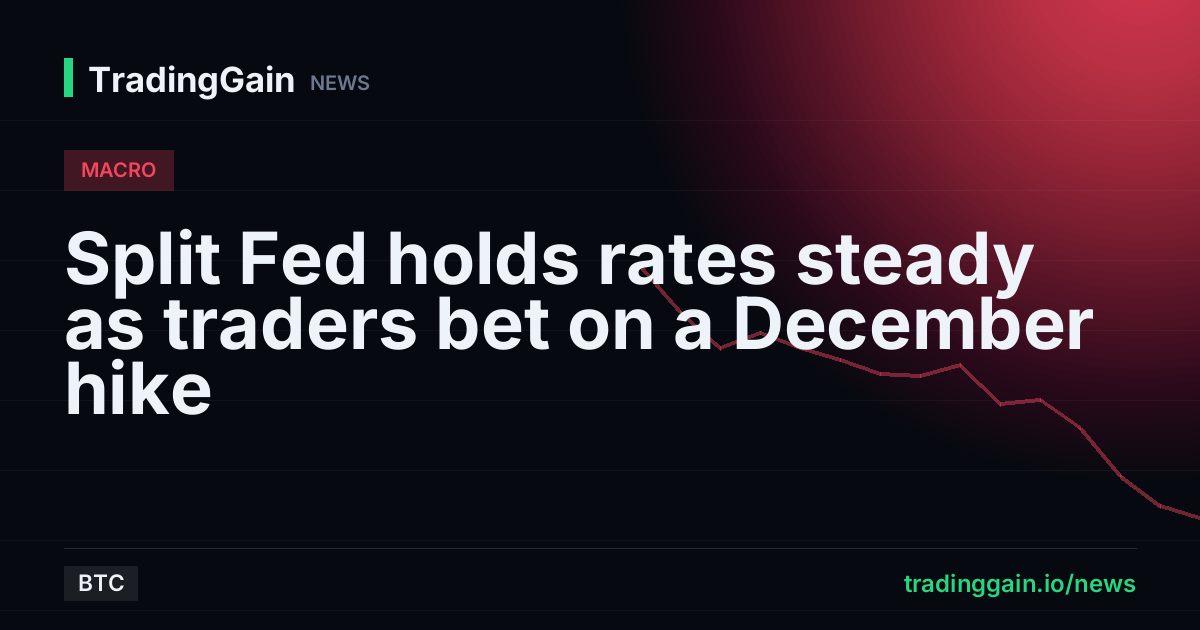 Split Fed holds rates steady as traders bet on a December hike