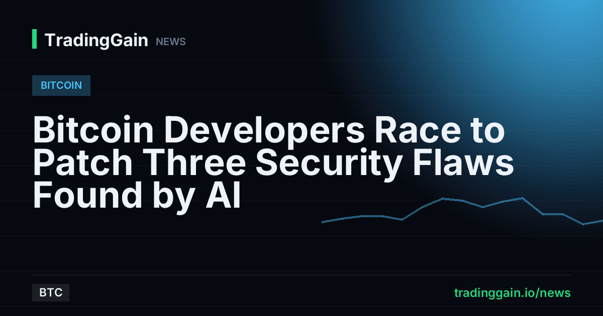 Bitcoin Developers Race to Patch Three Security Flaws Found by AI