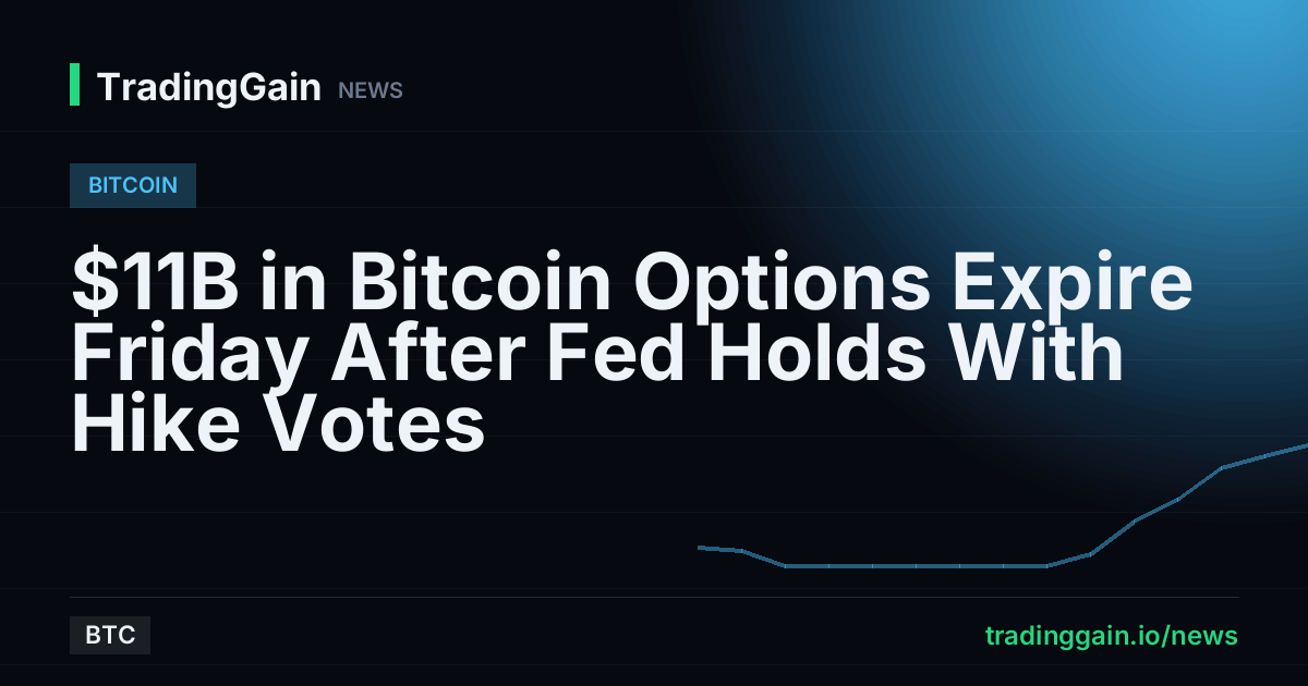 $11B in Bitcoin Options Expire Friday After Fed Holds With Hike Votes