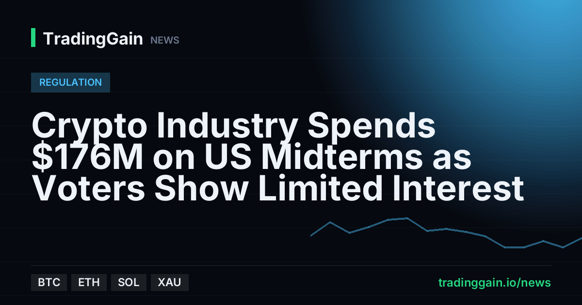 Crypto Industry Spends $176M on US Midterms as Voters Show Limited Interest