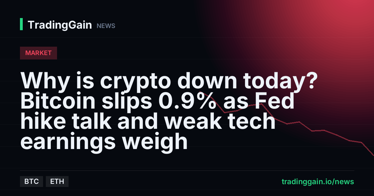 Crypto market today: Bitcoin slips 0.16% as Fed holds rates; December hike still possible