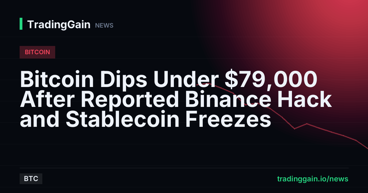 Bitcoin Dips Under $79,000 After Reported Binance Hack and Stablecoin Freezes